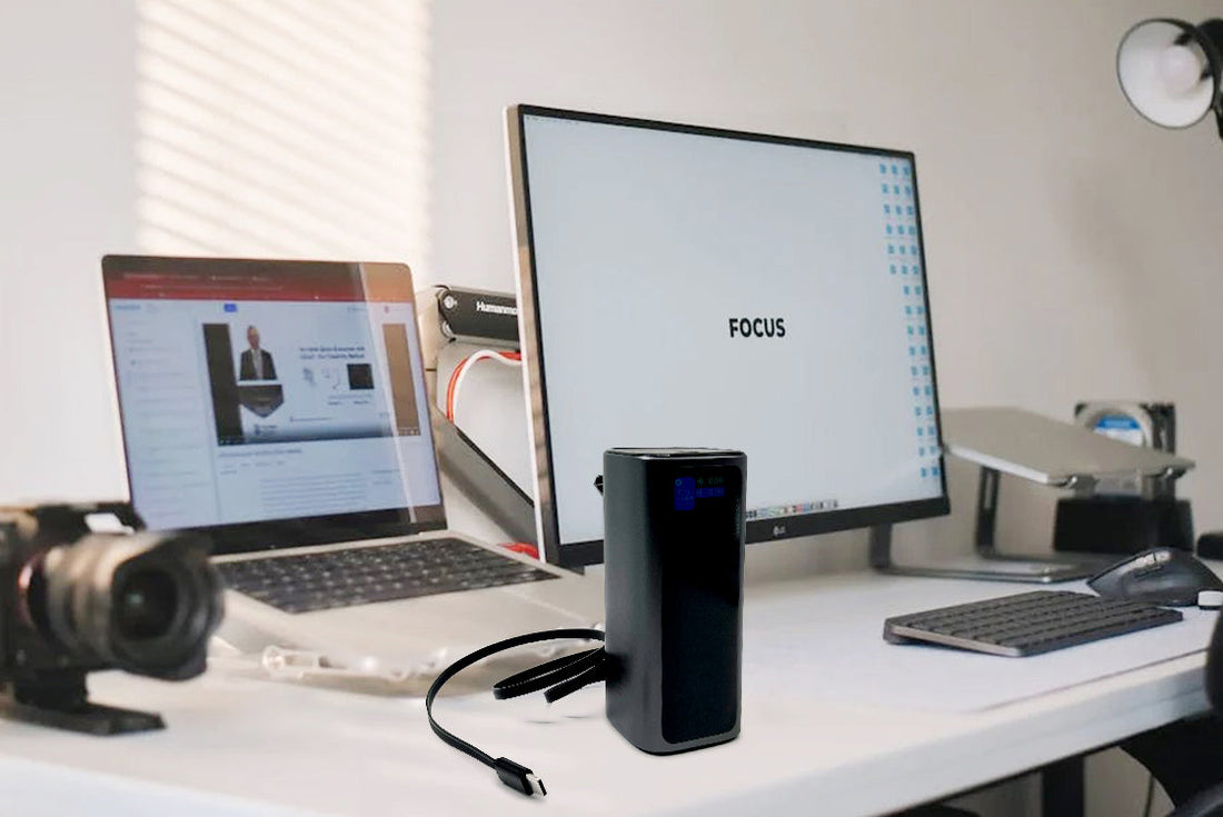 Powerbank mit Handyhalterung